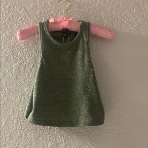 SHEIN Green Crop Top Sleeveless Knit